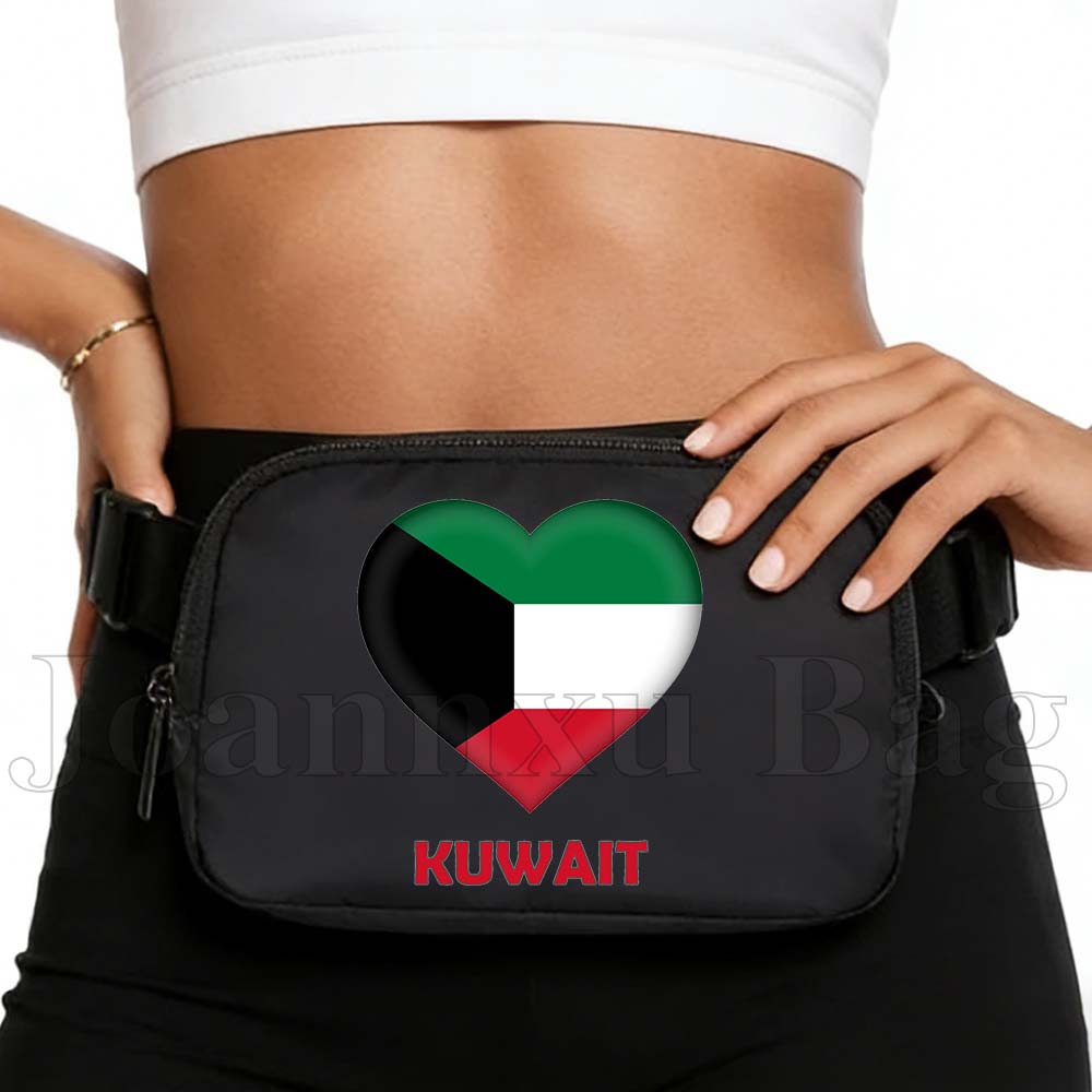 Women Bags Kuwait - Riñonera con bandera de Kuwait para