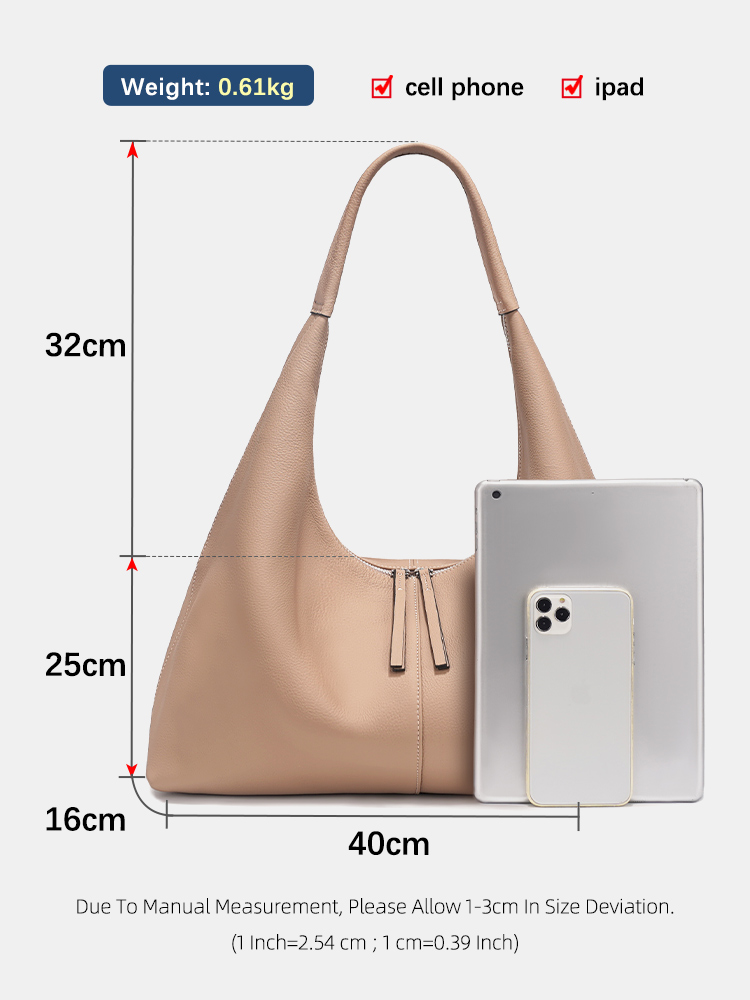 Bolso Hobo de cuero genuino pa - Women'S Tote Bags Designer reseña y precio