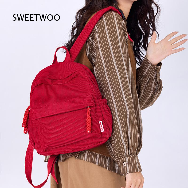 Mochila Mini de Pana Amarilla  - Mini Backpack Women reseña y precio