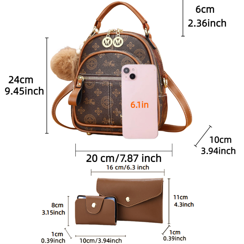 Conjunto de 3 bolsos para muje - Mini Backpack Women reseña y precio