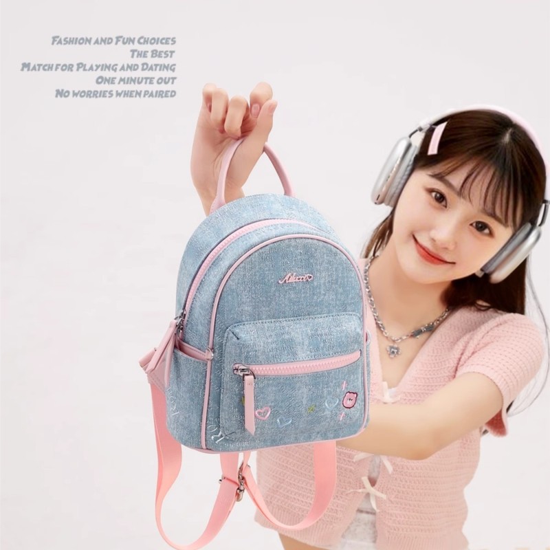 Mochila de oso bordado de mezc - Mini Backpack Women reseña y precio