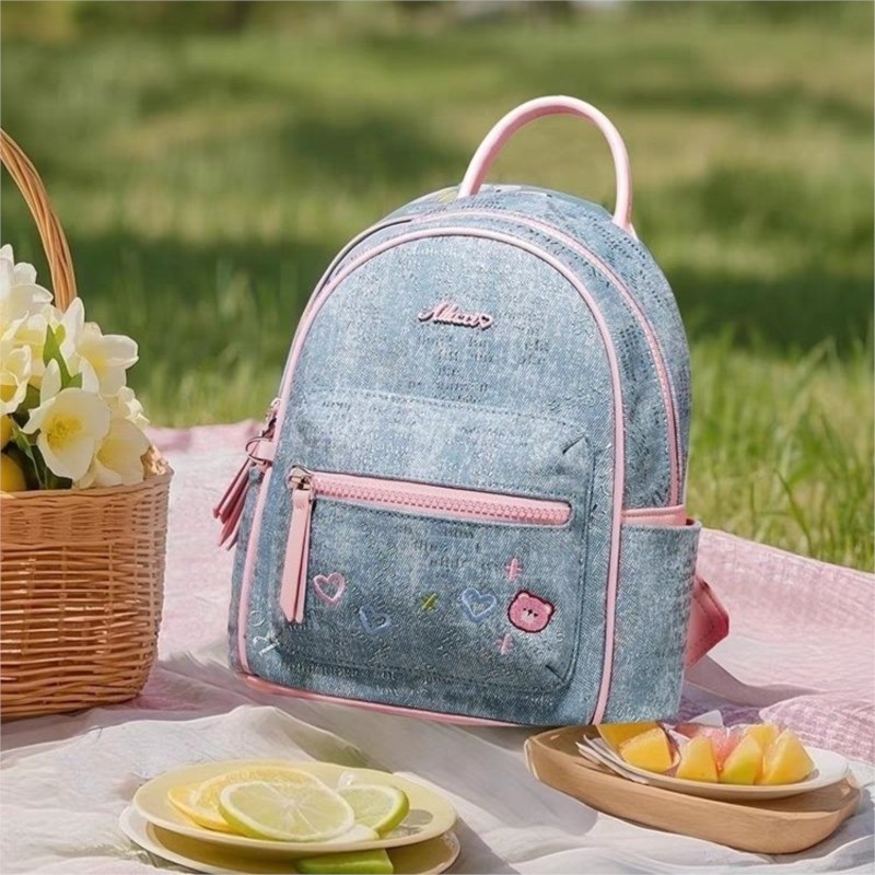 Mochila de oso bordado de mezc - Mini Backpack Women reseña y precio