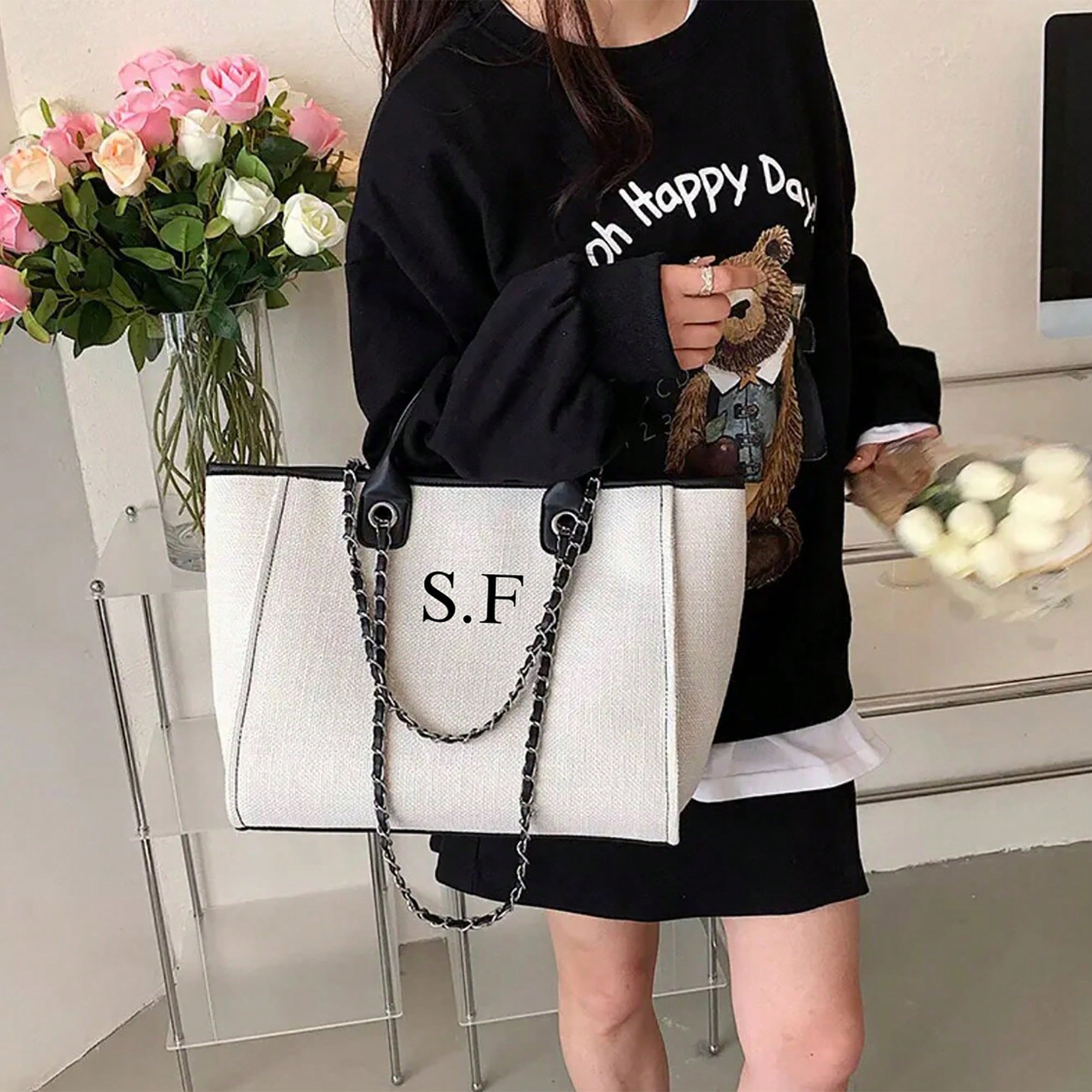 Bolso Tote Coreano Personaliza - Women'S Tote Bags Designer reseña y precio