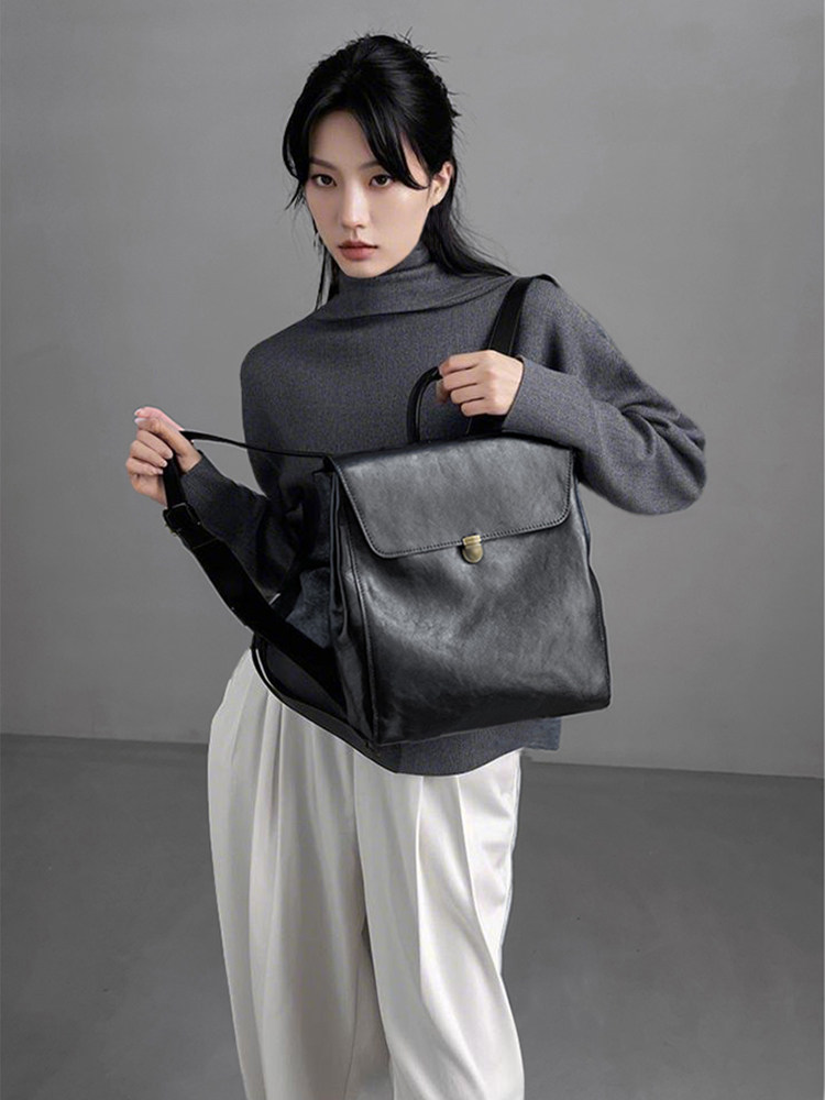 Mochila de cuero genuino de ma - Women Bags Luxury Brands reseña y precio