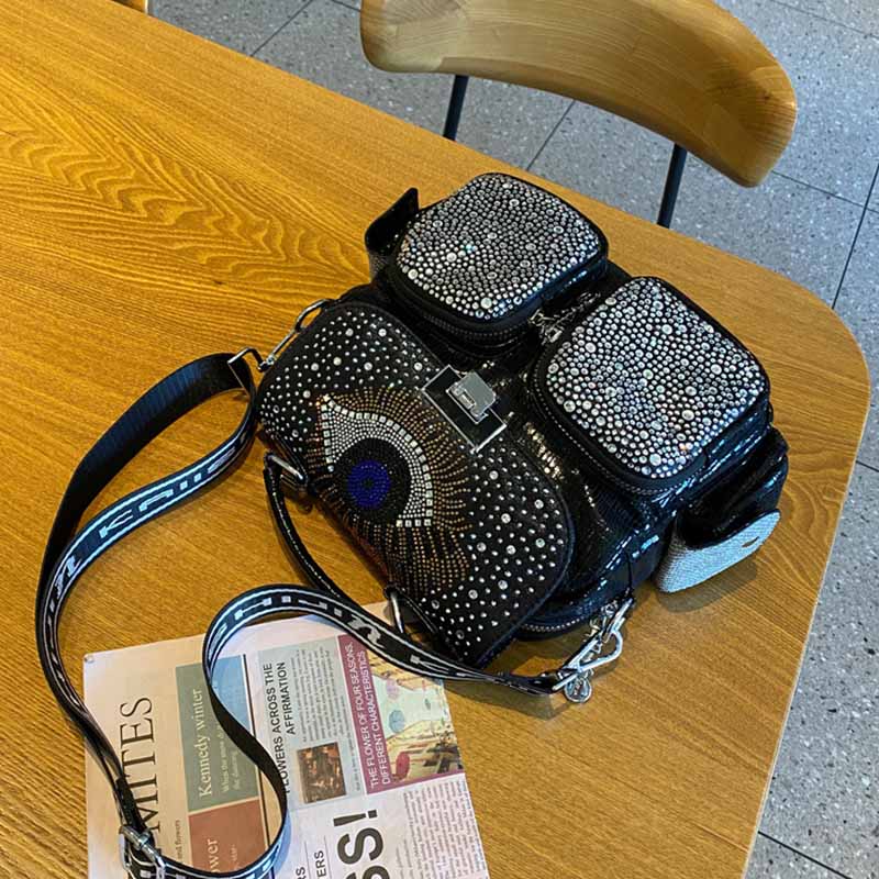 Mochila De Cuero PU con diaman - Women Bags Luxury Brands reseña y precio