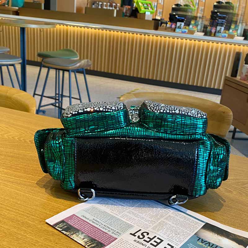 Mochila De Cuero PU con diaman - Women Bags Luxury Brands reseña y precio