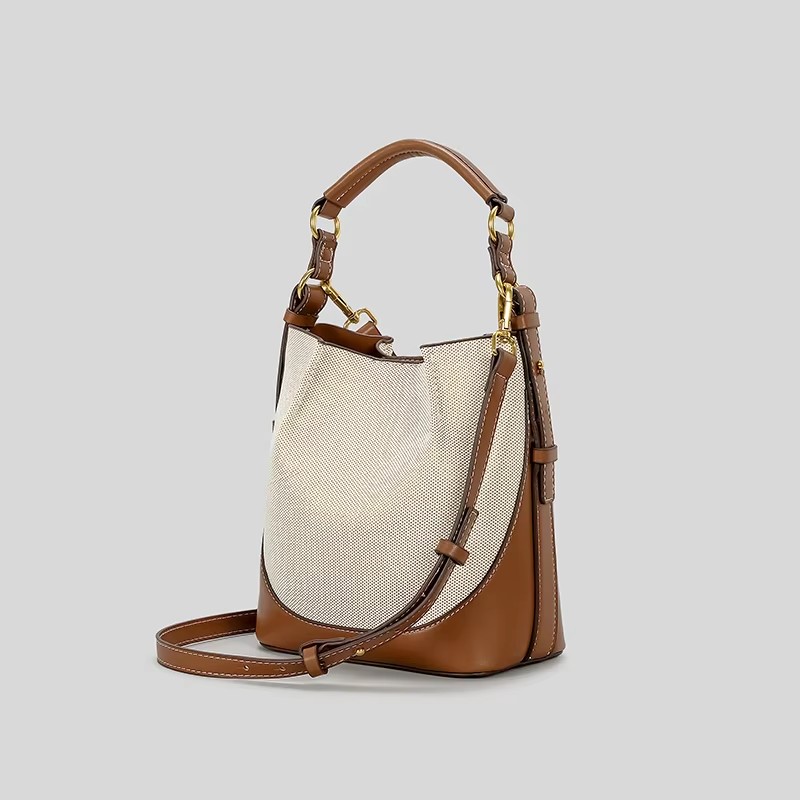 Bolso tipo cubo de lona con pa - Women Bags Zara reseña y precio